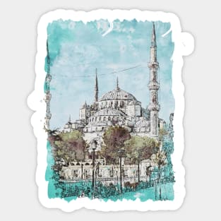 Blue Mosque Sticker